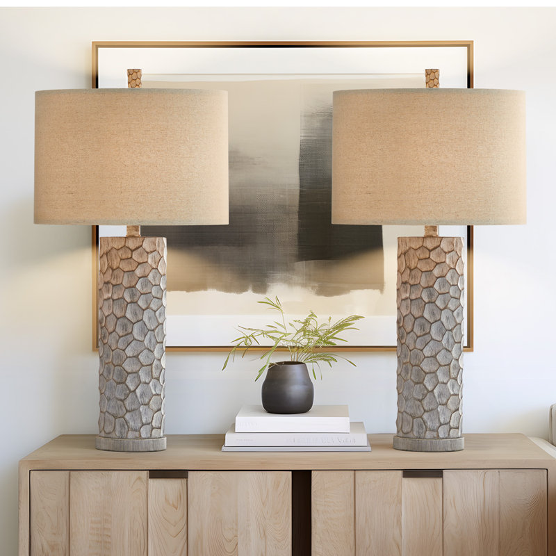 27.75 Vintage Table Lamp for Living Room Bedroom Farmhouse Nightstand